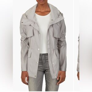 Cole Haan Women's Gray Packable Rain Jacket